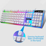 Ninja Dragons White Knight Gaming Keyboard & Mouse Set