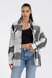 Boyfriend Oversized Soft Flannel Shacket Lime Milo