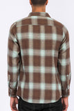 Long Sleeve Checkered Flannel Shirt Lime Milo