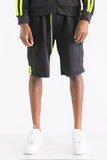 TWO STRIPE CARGO POCKET TRACK SHORTS Lime Milo