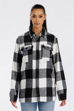 Boyfriend Oversized Soft Flannel Shacket Lime Milo