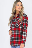 Oversize Boyfriend Plaid Checkered Flannel Lime Milo