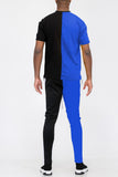 Two Way Split T-shirt & Track Pants Set Lime Milo