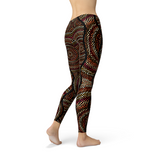 Women's Polka Dots Aboriginal Artwork Leggings