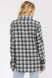 Oversize Boyfriend Plaid Checkered Flannel Lime Milo