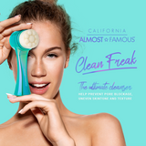 Almost Famous "Clean Freak" 2 in1 Exfoliator Brush Sky Blue Thrace