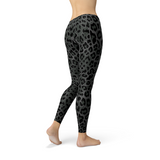 Women's Black Leopard Spots Leggings