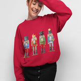 Womens Nutcracker Toy Soldiers Sweatshirt Yellow Pandora