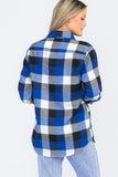 Oversize Boyfriend Plaid Checkered Flannel Lime Milo