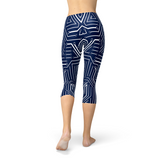 Women's Navy Blue Circuit Capri Leggings