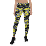 Women's Yellow and Gray Camo Leggings