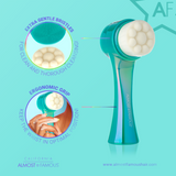 Almost Famous "Clean Freak" 2 in1 Exfoliator Brush Sky Blue Thrace