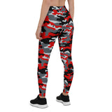 Women's Red & Gray Camo Leggings