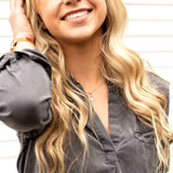 Dainty Crystal Necklace Jasper