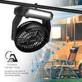 Supersonic Solar-Powered BT Speaker with FM Radio LED Flashlight & Fan