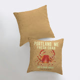 Crab Pillow Cover | Throw Pillow | Home Decor | Modern Decor | Beach Maroon Abderus