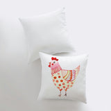 Hen | Yellow | Pillow Cover | Pillow | Farmhouse Decor | Home Decor | Maroon Abderus