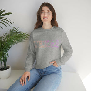 Womens Texas Gradient Crewneck Sweatshirt Yellow Pandora