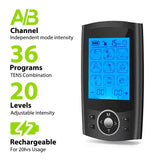 TENS Unit Muscle Stimulator 36 Modes Pink Iolaus