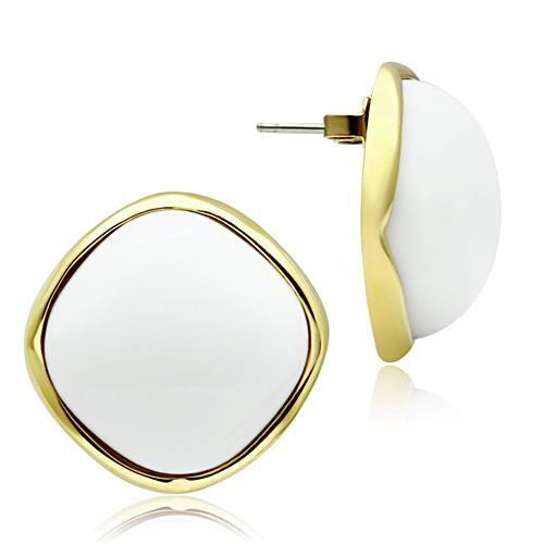 GL338 IP Gold(Ion Plating) Brass Earrings with