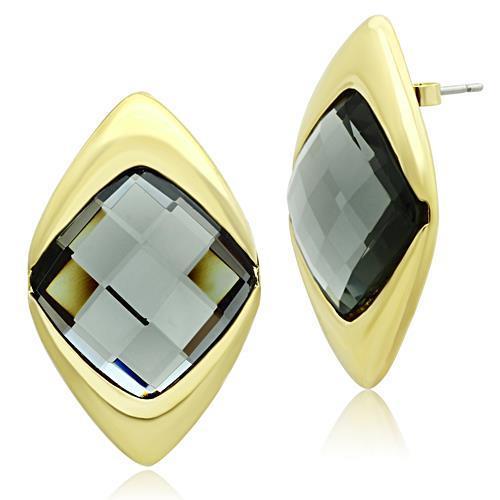 GL341 IP Gold(Ion Plating) Brass Earrings with