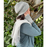 Gray Loop Knit Alpaca Scarf Ariel