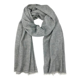 Gray Handloom Cashmere Scarf Ariel
