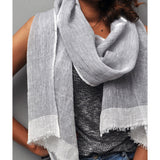 Gauze Linen Two Tone Scarf Ariel
