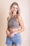 High Neck Crochet Trim Bralette Periwinkle Aether