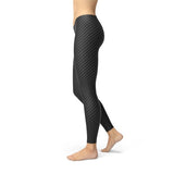 Women's Black Carbon Fiber Leggings