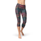 Women's Floral Lotus Capri Leggings
