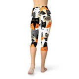 Women's All Over Print Cats Capri Leggings