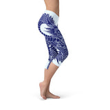 Women's Japanese Dragon Capri Leggings