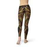 Women's Golden Ornament Owl Leggings