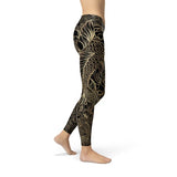 Women's Koi Fish Black Leggings