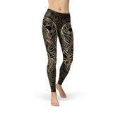 Women's Koi Fish Black Leggings