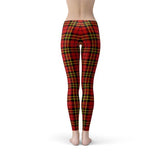 Women's Red Plaid Tartan Leggings