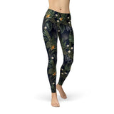 Women's Bird of Paradise Black Leggings