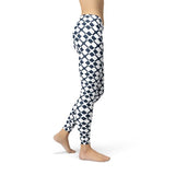 Women's Geometric Blue Tile Leggings