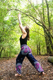 Blue FLORAL MANDALA Women's Harem Pants