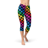 Women's Cat Houndstooth Capri Leggings