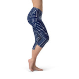 Women's Navy Blue Circuit Capri Leggings