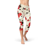 Women's Japanese Cherry Blossom Capri Leggings