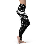 Women's Piano Notes Black Leggings