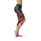 Women's Guitar & Music Note Capri Leggings