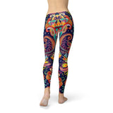 Women's Ornamental Blue Paisley Leggings