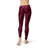 Women's Hearts on Hearts Red Leggings