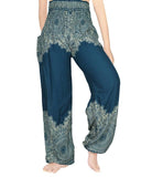 Teal FLORAL Women's Harem Pants