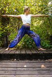 Blue PEACOCK Eye Women's Harem Pants