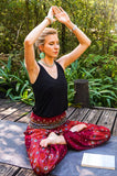 Burgundy PEACOCK Women's Harem Pants